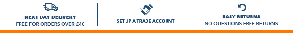 NEXT DAY DELIVERY, SETUP A TRADE ACCOUNT, EASY RETURNS