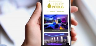 luxury pools mobile website design